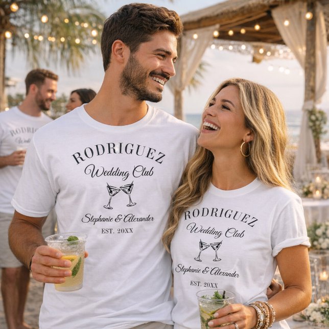 T-shirt Martini Social Club Custom Wedding Merch Station (Créateur téléchargé)