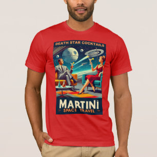 T-shirt Martini Space Affiches de voyage Death Star Cockta