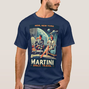 T-shirt Martini Space Travel Affiches New York