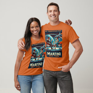 T-shirt Martini Space Travel Poster Rogue Space Port