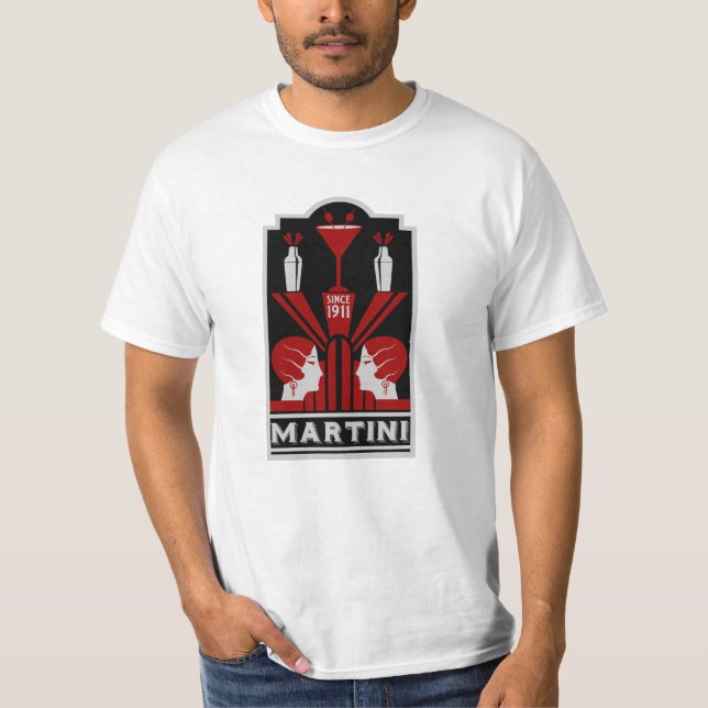 T-shirt Martini vintage Art déco (Devant)