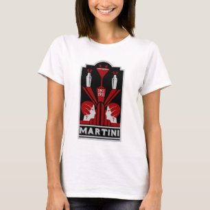T-shirt Martini vintage Art déco