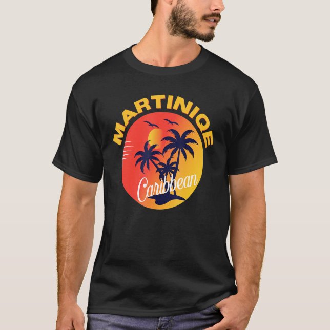 T-shirt Martinique Caribbean Paradise Belle Plage Océaniqu (Devant)