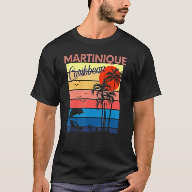 T-shirt Martinique Caribbean Paradise Belle Plage Océaniqu (Devant)