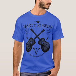 T-shirt Marty Robbins Guitare acoustique Logo Vintage