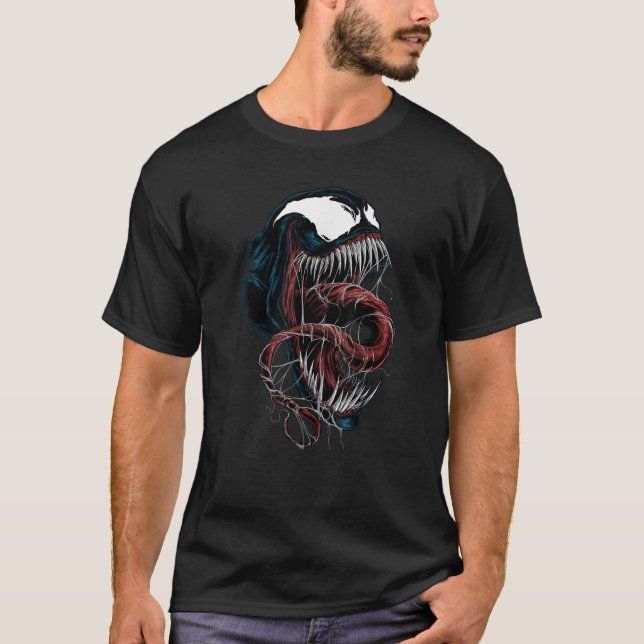 T-shirt Marvel Comics Retro Classic Venom Chest Burst Big (Devant)