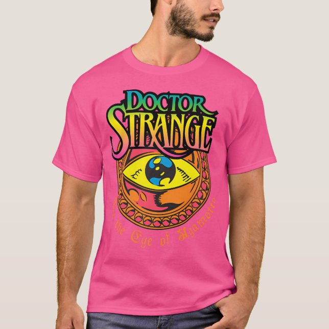 T-shirt Marvel Comics Rétro Classique Dr Strange Eye Of Ag (Devant)