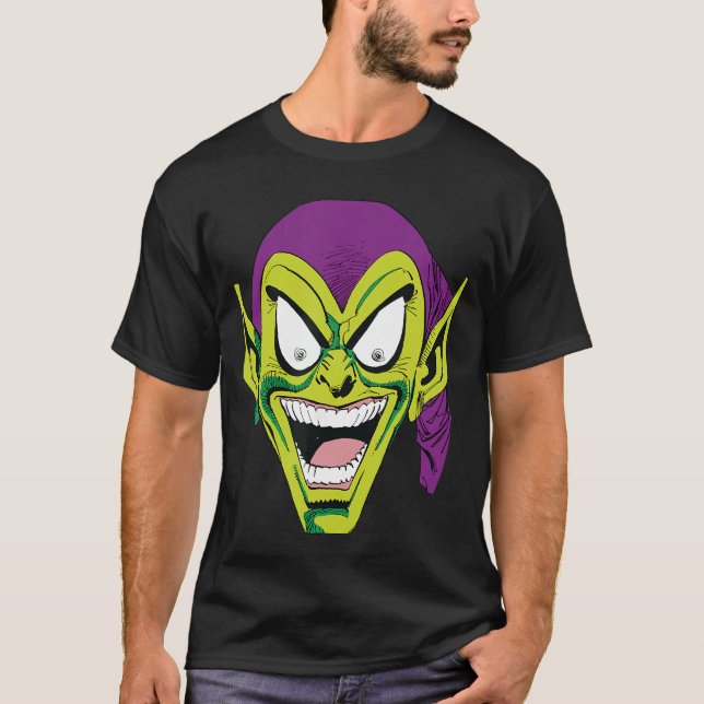 T-shirt Marvel Comics Retro Green Goblin Spidey Méchant Bi (Devant)