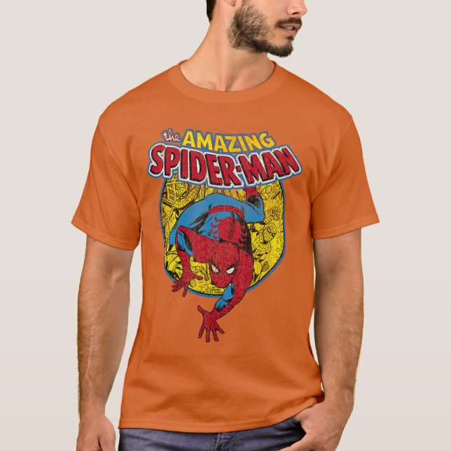 T-shirt Marvel Comics SpiderMan Incroyable Bande Dessinée  (Devant)