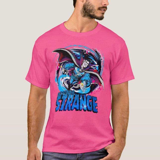T-shirt Marvel Doctor Strange Classic Retro Magic Warp Log (Devant)