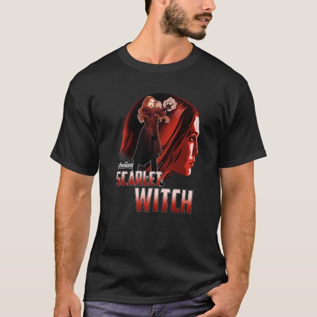 T-shirt Marvel Infinity War Sorcière Écarlate Profil Premi (Devant)
