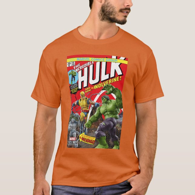 T-shirt Marvel Legends Series Hulk Et Wolverine Comic Cov (Devant)