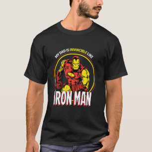 T-shirt Marvel Papa est invincible comme Iron Man Père s D