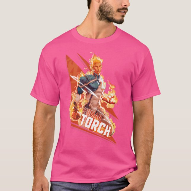 T-shirt Marvel Rivals Human Torch Portrait épique (Devant)