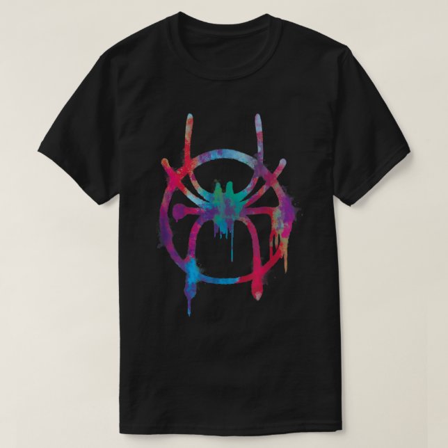 T-shirt Marvel Spider-Man dans Spider-Verse Rainbow Ic (Design devant)