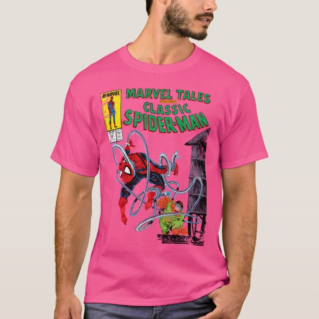 T-shirt Marvel Spider-Man Vs Docteur Octopus Retro Comic (Devant)