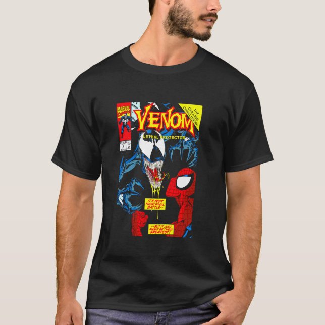 T-shirt Marvel Spider Man VS Venom Chilling Conclusion Com (Devant)