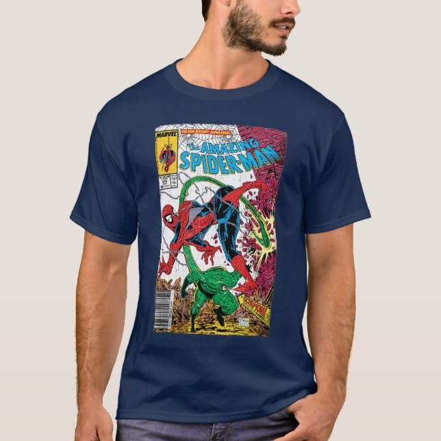 T-shirt Marvel SpiderMan Classique Rétro Bande Dessinée Sc (Devant)