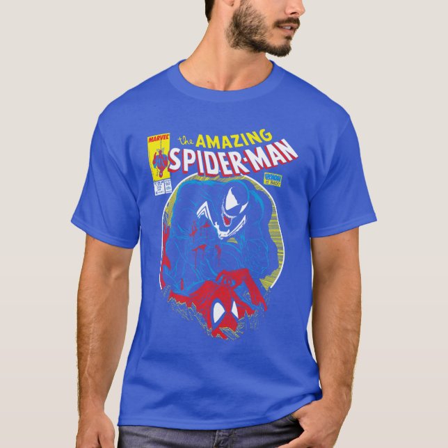 T-shirt Marvel SpiderMan VS Venom Bloody Battle Comic Cove (Devant)
