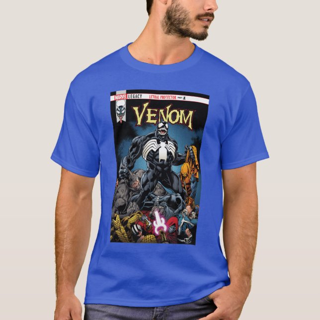 T-shirt Marvel Venom Lethal Pileup Couverture de Comic fri (Devant)