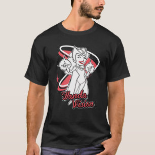 T-shirt Marvel WandaVision Sorcière Écarlate Rétro Cartoon