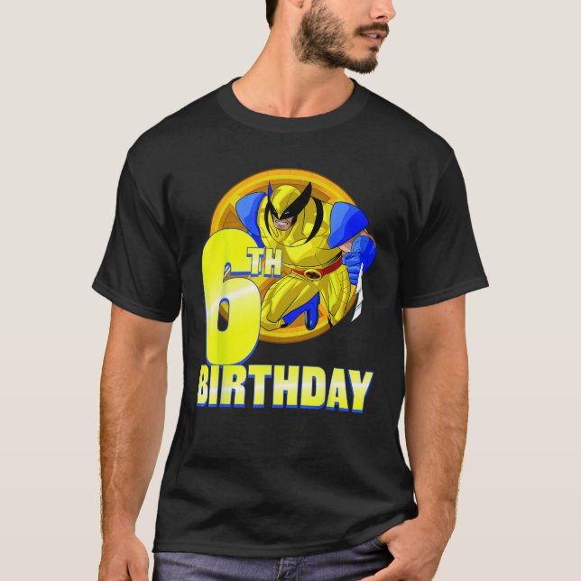 T-shirt Marvel X Hommes Wolverine 6e Anniversaire Badge (Devant)