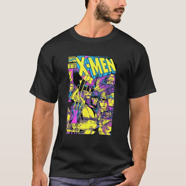 T-shirt Marvel X Men Wolverine Team Epic Neon Comique Couv (Devant)
