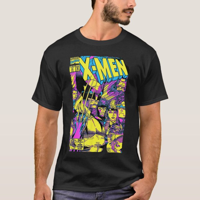 T-shirt Marvel XMen Wolverineeam Épique Neon Couverture de (Devant)