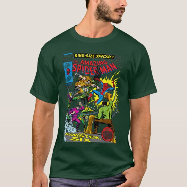 T-shirt Marvelhe Amazing SpiderMan Couverture de Bande Des (Devant)