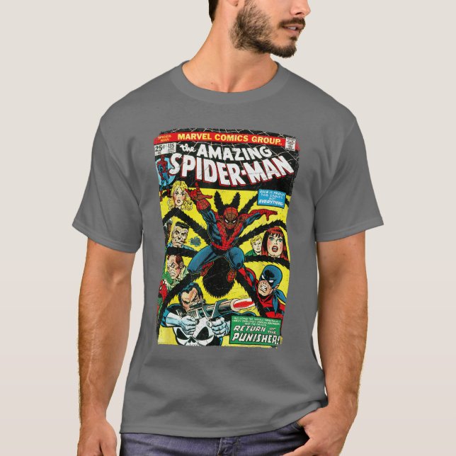 T-shirt Marvelhe Amazing SpiderMan Couverture de bande des (Devant)