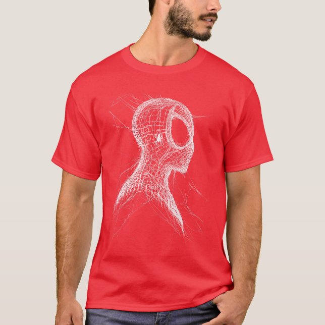 T-shirt Marvelhe Amazing SpiderMan Web Silhouette Bande De (Devant)