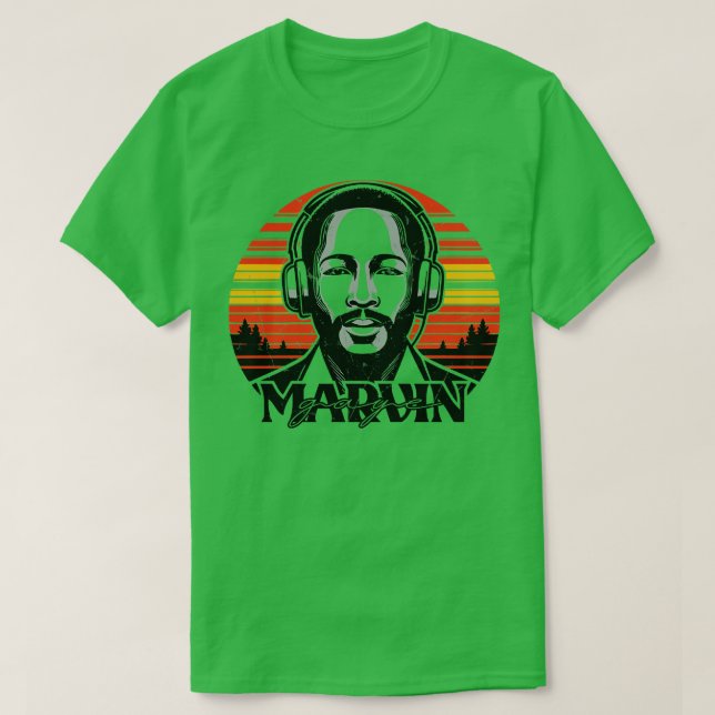 T-shirt Marvin Gaye Conception Vintage Iconique (Design devant)