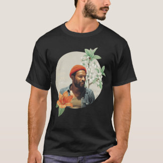 T-shirt Marvin Gaye floral drôle