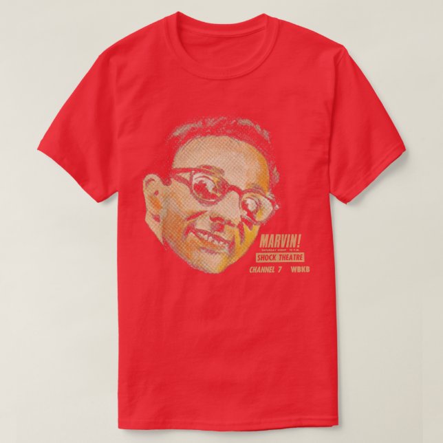 T-shirt MARVIN Horror Host Shock Theatre Chicago WBKB (Design devant)