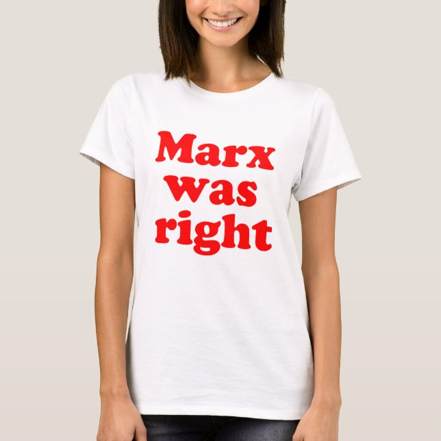 T-shirt Marx était #2 droit (Devant)