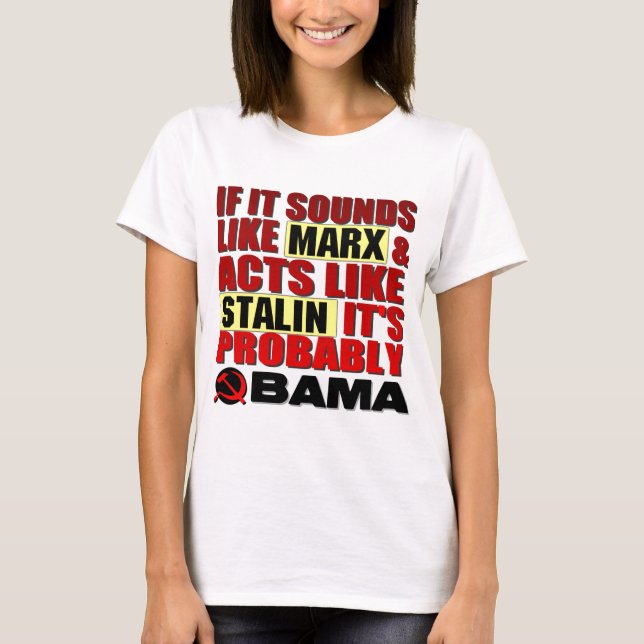 T-shirt Marx, Stalin ? Obama ! (Devant)