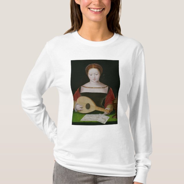 T-shirt Mary Magdalene jouant un luth (Devant)