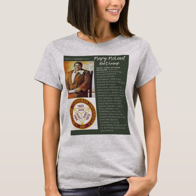 T-shirt Mary McLeod Bethune - Personnages de l'histoire am (Devant)