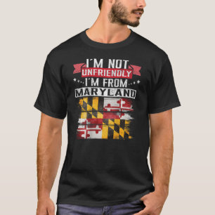 T-shirt Maryland Drapeau Je ne suis pas hostile Je suis du