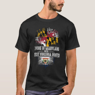 T-shirt Maryland Home Virginie-Occidentale Roots State Tre