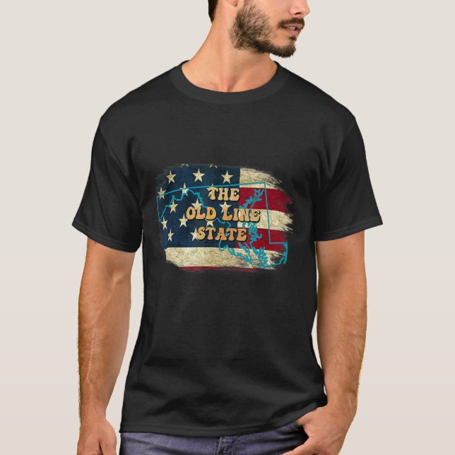 T-shirt Maryland Md Us Indicateur (Devant)