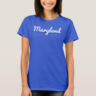 T-shirt Maryland Morse Code Deep Royal