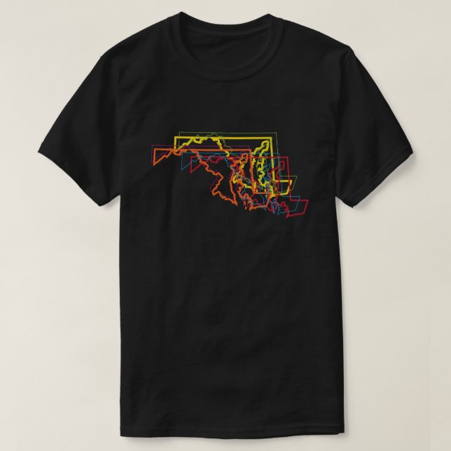 T-shirt maryland pride flou (Design devant)