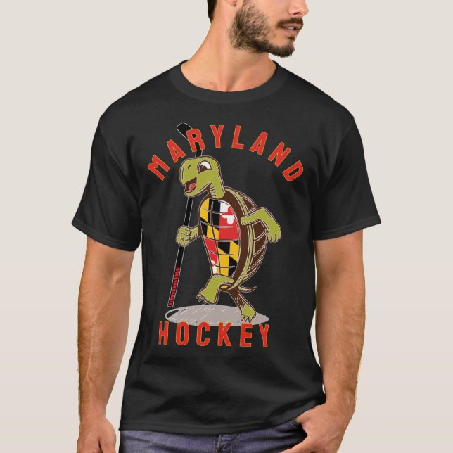 T-shirt Maryland State Drapeau Turc Hockey Baltimore Sport (Devant)
