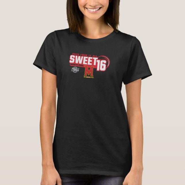 T-shirt Maryland Terrapins Sweet 16 2025 Women's March Mad (Devant)