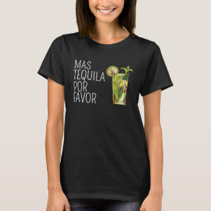 T-shirt Mas Tequila Por Favoriser Mexicaine Tequila Boire 