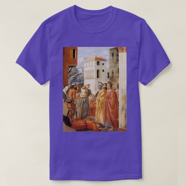 T-shirt Masaccio Distribution d'aumônes et la mort d'Anani (Design devant)