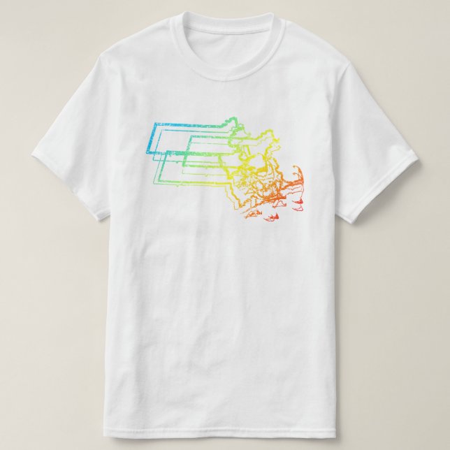 T-shirt masachusetts refroidissement flur (Design devant)