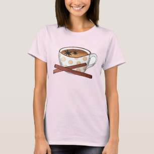 T-shirt Masala Chai Teacup Indien Spirale Thé Noir Cuppa
