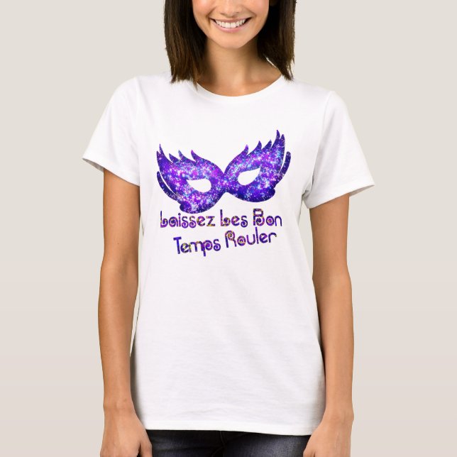 T-shirt Mascarade Purple Glittery (Devant)